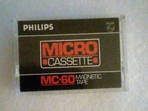 MICROCASSETTE PHILIPS MC-60 TAPE nur einmal bespielt *sehr guter Zustand* 