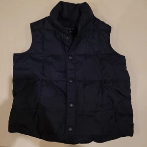 Boys Lands End Puffer Jacket Vest Navy Blue Size 4 Small Fall Winter Packable - Picture 1 of 5