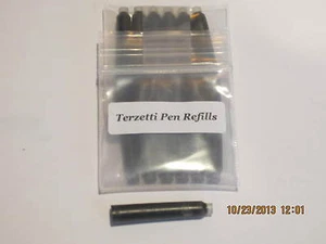 24 CARTUCHOS DE PLUMA FUENTE CORTA NEGROS TERZETTI - Ajuste Waterman, Rotring + MÁS - Imagen 1 de 1