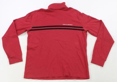 Редкая винтажная футболка поло SPORT Ralph Lauren с надписью в полоску с длинным рукавом 90-е XL - Изображение 1 из 4