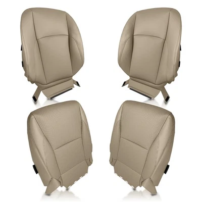 new For 2007-2012 Lexus ES350 Driver & Passenger Leather Seat Cover Tan - Image 1 of 4