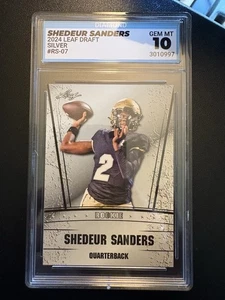 Shedeur Sanders 2024 Hoja Borrador Plata DIAMANTE CLASIFICACIÓN Gema Como Nueva 10 RC - Imagen 1 de 2