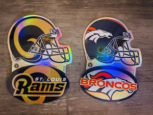 NFL Vintage Vending Machine Sticker Lot 2000 - Broncos And St. Louis Rams - Picture 1 of 2