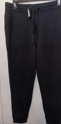 Lou & Grey Womens Black Drawstring High Rise Cuff Ankle Jogger Pants Size L - Image 1 of 4