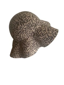 Pins and Needles Tan Black Cheetah Print Floppy Hat One Size - Imagen 1 de 5
