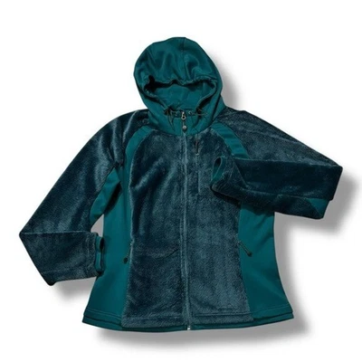 Chaqueta polar con capucha Eddie Bauer verde azulado para mujer grande alta Foto 1 de 4