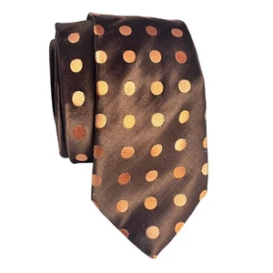 BCBG / Attitude Men's 100% Silk Tie Necktie - Hand Made - Brown / Copper - Picture 1 of 10