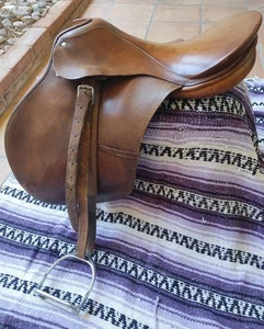 Passier & Sohn 17" PS Baum All Sport Leather English Riding Saddle & Stirrups - Picture 1 of 24