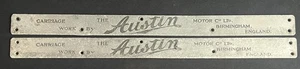 AUSTIN MOTORS CARRAIGE WORK SILL PLATE VINTAGE SUPPLIERS NAME BADGE STRIP EMBLEM - Picture 1 of 12