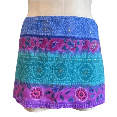 Sirena женщин большой синий цветочный купальник прикрытие юбка D - Изображение 1 из 4