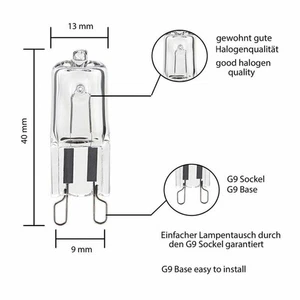 1x-10x G9 Halogen Warmweiß Leuchtmittel G9 Stiftsockellampe 25W 40W 50W 60W 220V - Picture 1 of 10