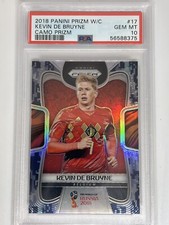 2018 Panini Prizm World Cup Kevin De Bruyne Camo /20 Prizm PSA 10 Pop 3