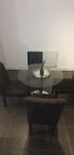 Final Price - Next Home glass round dining table (used) Seats x 4