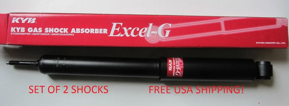 FIAT 850 SPIDER COUPE SEDAN KYB EXCEL-G GAS SET OF 2 REAR SHOCK ABSORBERS NEW - Image 1 of 1