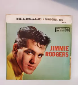 Jimmie Rodgers RING-A-LING-A-LARIO (ROCK N ROLL 45/PS) #4158 PLAYS VG+ - Picture 1 of 6