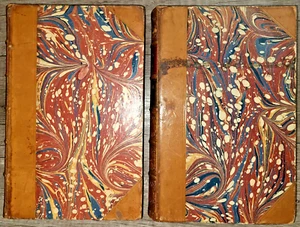 Antikes Lederbuchset, Ilias von Homer Band I & II von Edward Earl of Derby 1864 - Bild 1 von 23