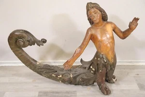 Fabelwesen Delfin 87cm Holzfigur geschnitzt gefasst 17./18.Jhd (MVL3123) - Bild 1 von 15