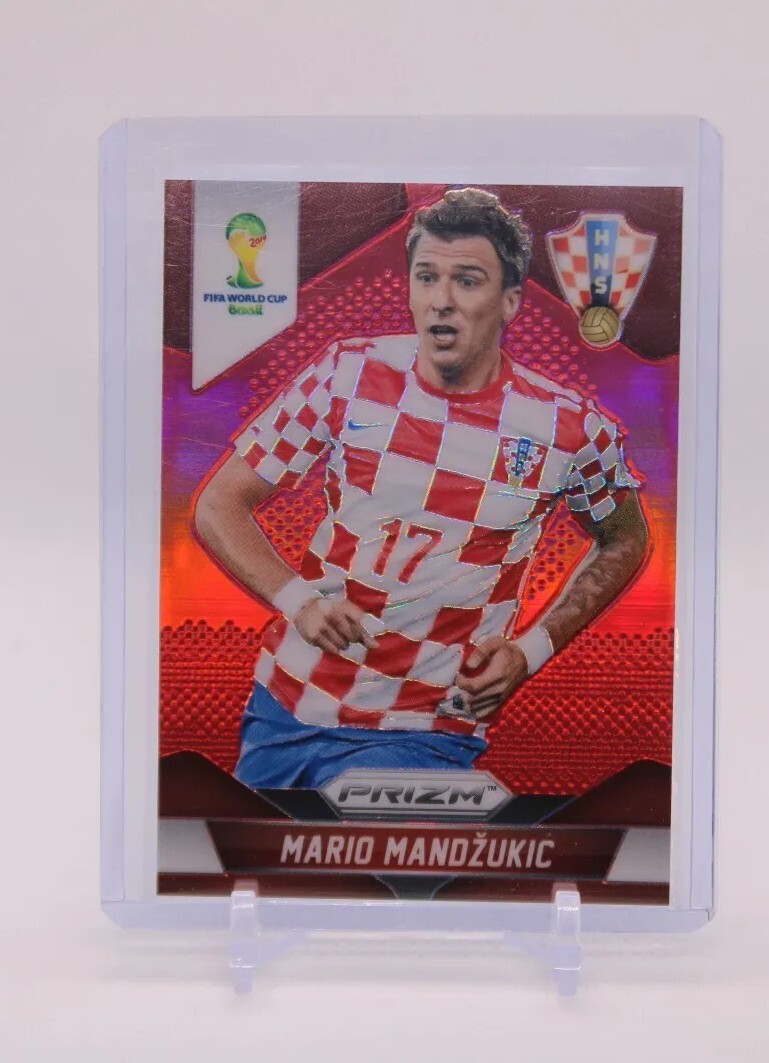 Panini World Cup 2014 RED Prizm Mario Mandzukic Serial #/ 90/149