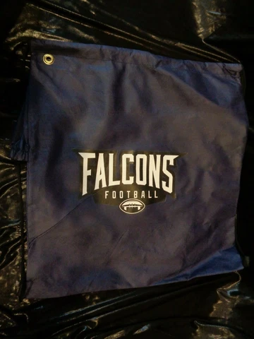 ATLANTA FALCONS Drawstring Backpack Seat Cover Blue Color Football Merch NWT Cover