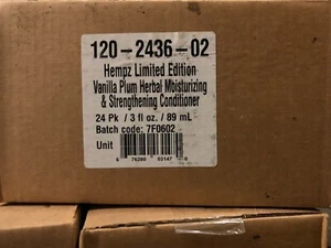 Wholesale (case of 24 x 3oz) Hempz vanilla plum Moisturizing Conditioner - Picture 1 of 1