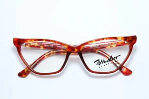 WINDSOR 106 C418 55-15 Vintage Brille Eyeglasses Bril Gafas Occhiali Cat Eye - Picture 1 of 8