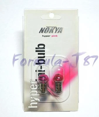 Nokya BA9s Pink 8W Nok5078 Two Bulbs Angel Eyes DRL Parking Light Replacement OE - Image 1 of 4