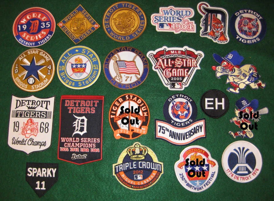 Detroit Tigers PICK YOUR PATCH 1935 1945 1968 1984 World Series Lot Kaline Cash  - Image 1 of 1