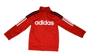 Adidas Athletic Full Zip Jacket Boys Size 5 Red/Black/White EXCELLENT CONDITION! - Picture 1 of 11