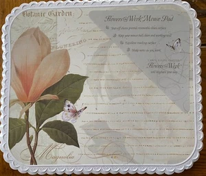 Carol's Rose Garden MAGNOLIA + Moth Computer Mouse Note Pad 20 die cut sheets - Bild 1 von 2