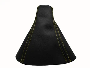 VOLVO XC90 I (2002-2014) Soufflet Levier De Vitesse 100% Cuir - Couture Jaune - Picture 1 of 1