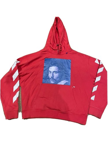 OFF WHITE Felpa con cappuccio rossa da uomo bianca OFF BIANCA