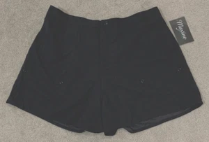 Maxine Of Hollywood Board Swim Short Bottoms Swimsuit Women Plus Size 18W Black - Picture 1 of 17