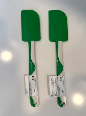 Set 2 Ikea GUBBRORA Rubber Flexible Spatula Scraper Green, Brand NEW - Image 1 of 3