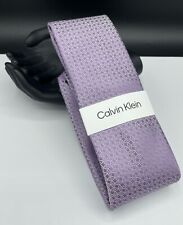 Calvin Klein Men's Silk Blend Tie ~ Lilac ~ Geometric ~ NEW ~ MSRP: $69.50