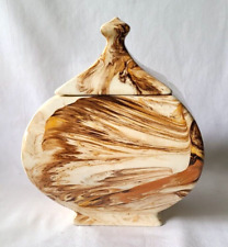 Handcrafted Ceramic Lidded Container 7" x 6" x 6"