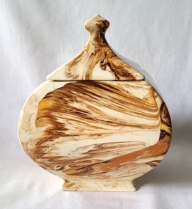 Ceramic Lidded Storage Trinket Jewelry Box Container 7" x 6" x 6" Handcrafted - Picture 1 of 9