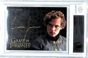 FINN JONES Signed 2017 GOT Valyrian Steel "Loras Tyrell" BECKETT SLABBED BAS