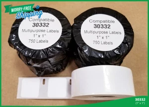 4 Rotoli DYMO® 30332 Etichette Multiuso Bianco 1x1 330 400 450 Twin Turbo 450 Duo - Foto 1 di 6