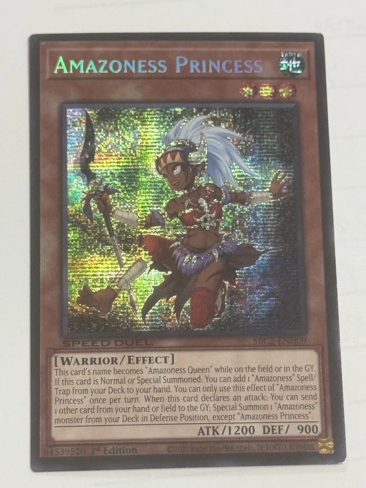 Yugioh! LP Amazoness Princess - SBC2-ENH09 - Prismatic Secret Rare - 1st Edition - Image 1 of 1