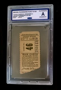 1952 Brooklyn Dodgers Ticket Stub. JACKIE ROBINSON HR #85 🔥⚾️ - Picture 1 of 2