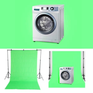 Black/Green/White 2 X 2m Photo Chromakey Backdrop Studio Stand Background Kit - Picture 1 of 12