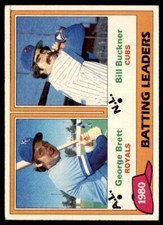 1981 Topps. 1980 Batting Leaders - George Brett/Bill Buckner . #1.