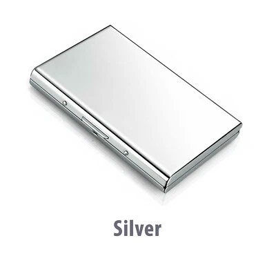 Credit Card ID Holder Slim Money Travel Wallet Men Stainless Steel RFID Blocking - Image 1 of 4