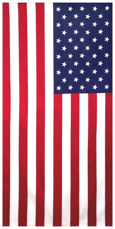 Toalla de playa de terciopelo con bandera americana de 30" x 60" 100 % algodón Foto 1 de 1