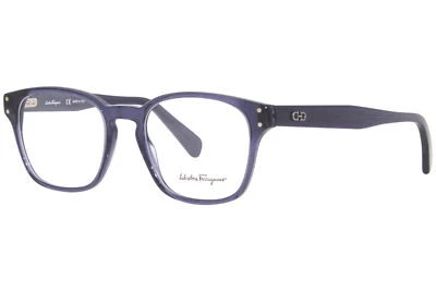 Salvatore Ferragamo SF2925 420 Eyeglasses Frame Men's Crystal Navy Full Rim 52mm - Image 1 of 4
