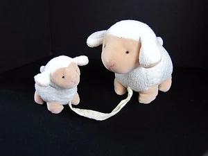 Pottery Barn Kids Lamb Sheep Chamois Mother and Child Lambie Cream - Picture 1 of 5