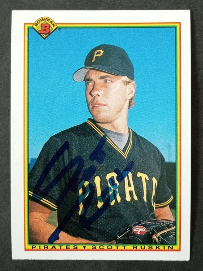 1990 Bowman SIGNED: Scott Ruskin, PIRATES #167 - Image 1 of 1