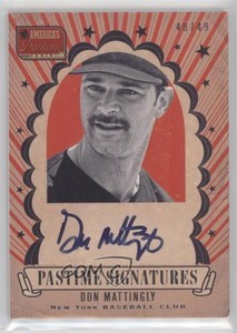 2013 Panini America's Pastime Pastime Signatures /49 Don Mattingly #DB Auto