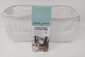 Collapsible Storage Mini Cubes 2pk White Space Saver  Crate Box Home Organizer - Picture 1 of 7