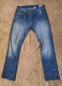 g star raw jeans 3301 mens button fly distressed slim W31 - Picture 1 of 13